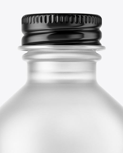 Frosted Glass Water Bottle Mockup