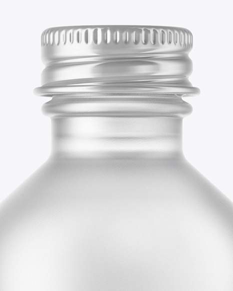 Frosted Glass Water Bottle Mockup