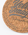 Cork Beverage Coaster Mockup