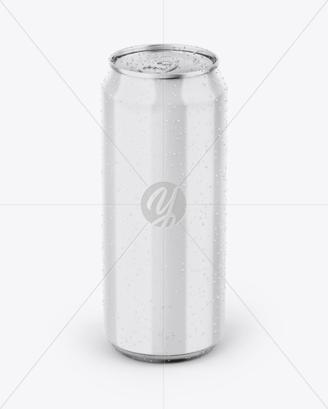 Metallic Can W/ Glossy Finish Mockup