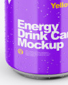 Metallic Can W/ Glossy Finish Mockup