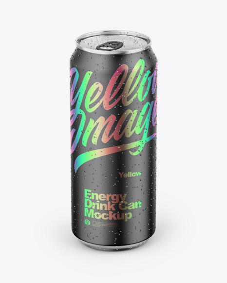 Metallic Can W/ Matte Finish Mockup