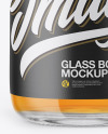 Clear Glass Bottle With Apple Juice Mockup