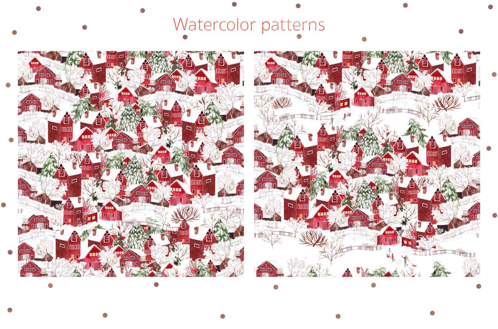 Watercolor Merry Christmas Watercolor Merry Christmas