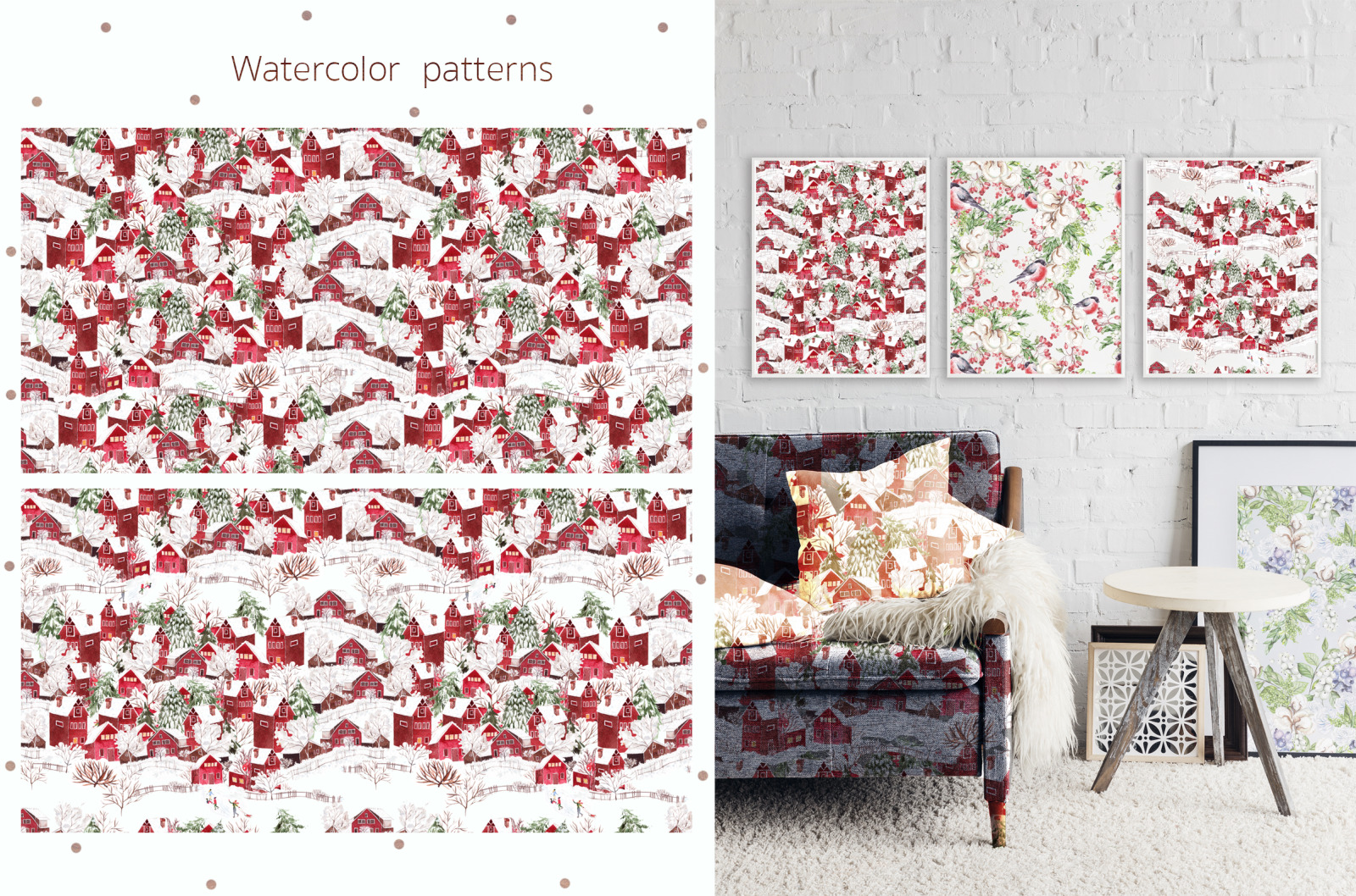 Watercolor Merry Christmas Watercolor Merry Christmas