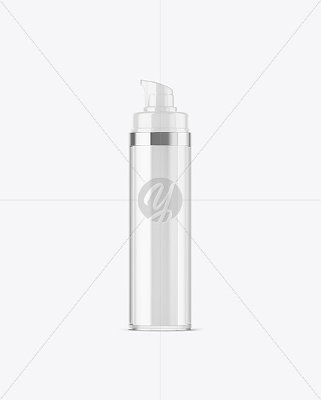 Glass Bottle with Pump Mockup