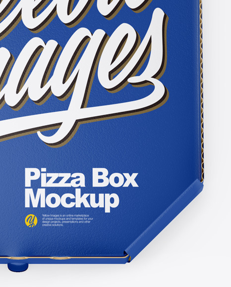 Glossy Opened Pizza Box Mockup