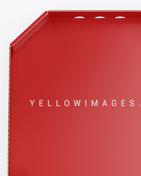 Matte Opened Pizza Box Mockup