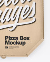 Kraft Opened Pizza Box Mockup