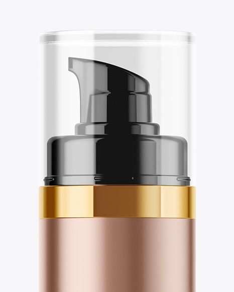 Metallic Bottle with Pump Mockup