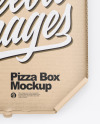 Textured Kraft Opened Pizza Box Mockup