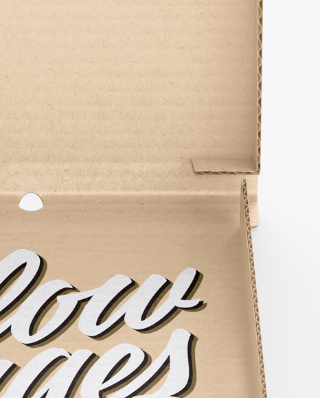 Matte Opened Pizza Box Mockup