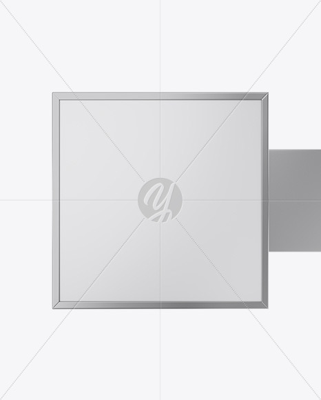 Metallic Square Signboard Mockup