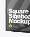 Plastic Square Signage Mockup