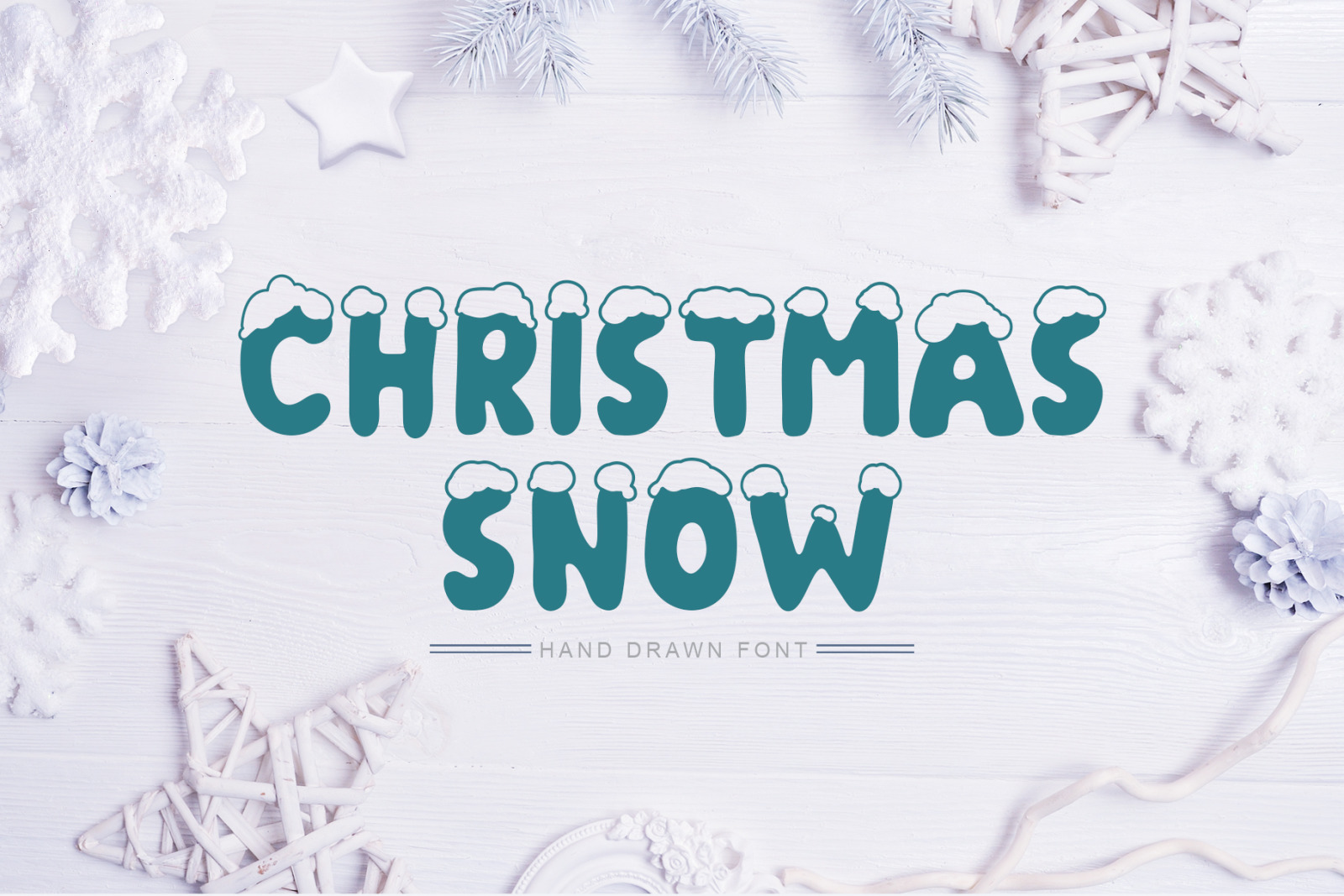 Christmas Snow Hand Drawn Font Christmas Snow Hand Drawn Font