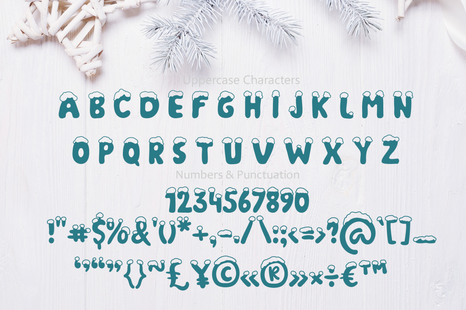 Christmas Snow Hand Drawn Font Christmas Snow Hand Drawn Font