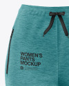 Women's Melange Pants Mockup - Front View