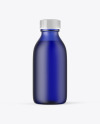 Frosted Blue Glass Oil Bottle Mockup