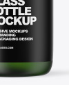 Frosted Green Glass Oil Bottle Mockup