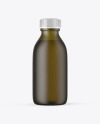 Frosted Antique Green Glass Oil Bottle Mockup