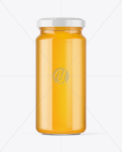 Clear Glass Honey Jar Mockup