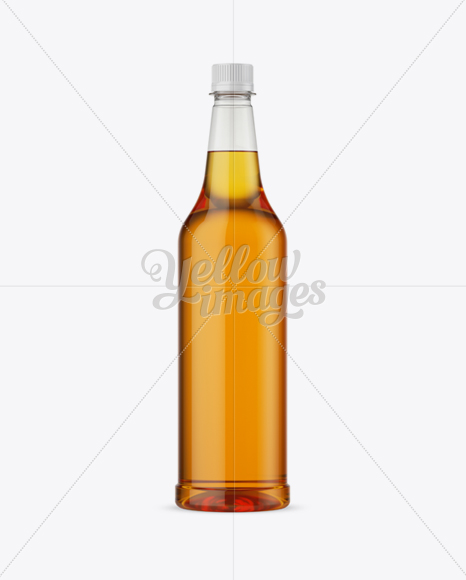 Orange Syrup Bottle Mockup - Front View