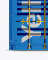 20F Metallic Shipping Container Mockup - Side View