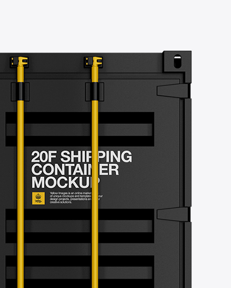 20F Shipping Container Mockup - Side View