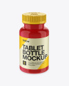 Glossy Pill Bottle Mockup (High-Angle Shot)