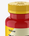 Glossy Pill Bottle Mockup (High-Angle Shot)