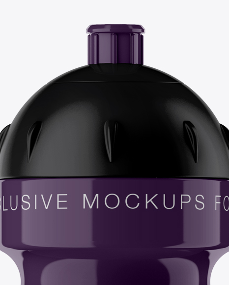 Glossy Plastic Sport Bottle Mockup