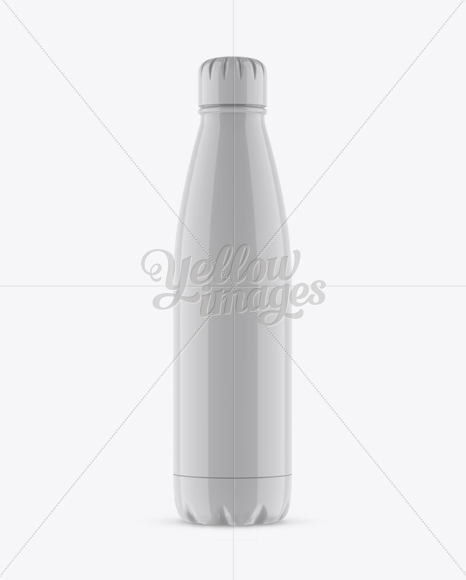 Glossy Plastic Sport Bottle Mockup