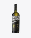 Antique Green Wine Bottle Mockup - Front View