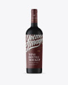 Black Matte Wine Bottle Mockup - Front View