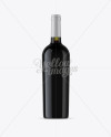 Antique Green Glass Bottle With Red Wine Mockup