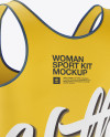 Women's Fitness Kit Mockup - Back Halfside View