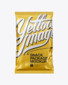 Matte Metallic Snack Package Mockup