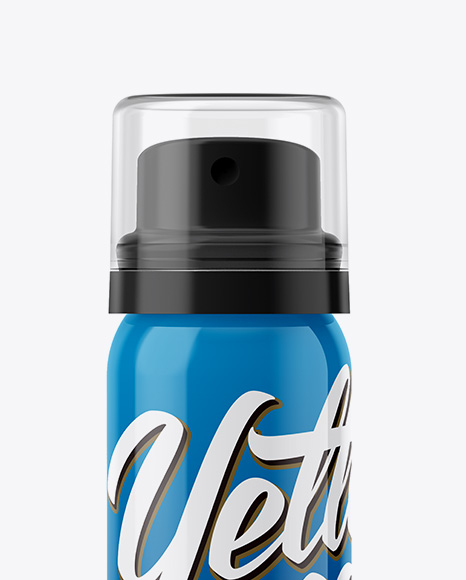 Metallic Spray Bottle With Transparent Cap Mockup