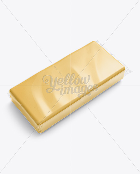 Cheese Brick Mockup - Halfside View (High-Angle Shot) - Free Download