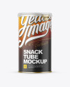 Medium Matte Snack Tube Mockup - Front View