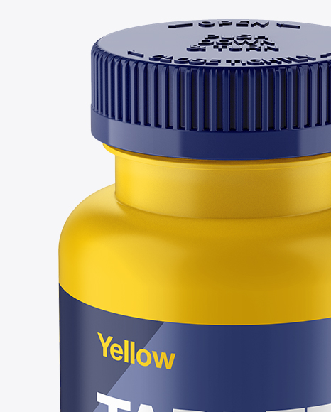 Matte Pill Bottle Mockup (High-Angle Shot)