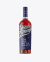 Clear Glass Bottle w/ Pink Wine Mockup Clear Glass Bottle w/ Pink Wine Mockup