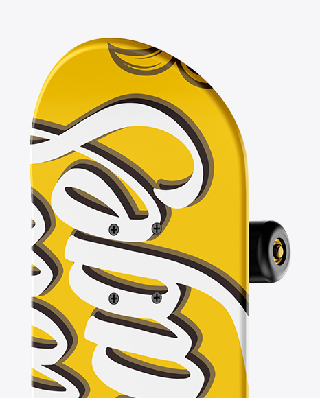 Skateboard Mockup - Halfside View Skateboard Mockup - Halfside View