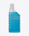 Transparent Plastic Bottle Mockup - Front View