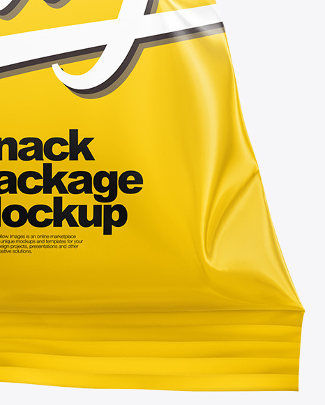 Glossy Chips Bag Mockup