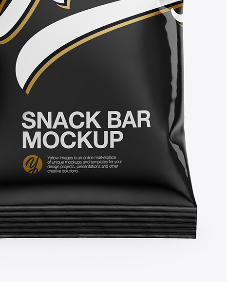 Glossy Snack Bar Mockup