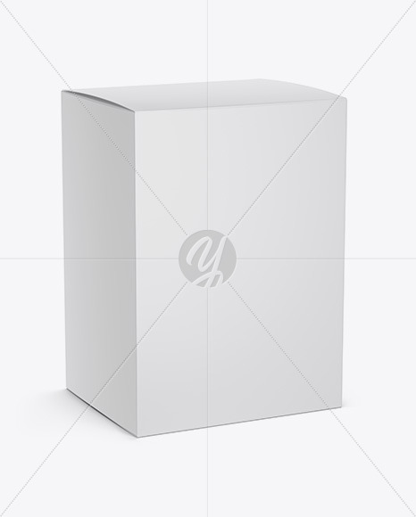 Paper Box Mockup - Halfside View