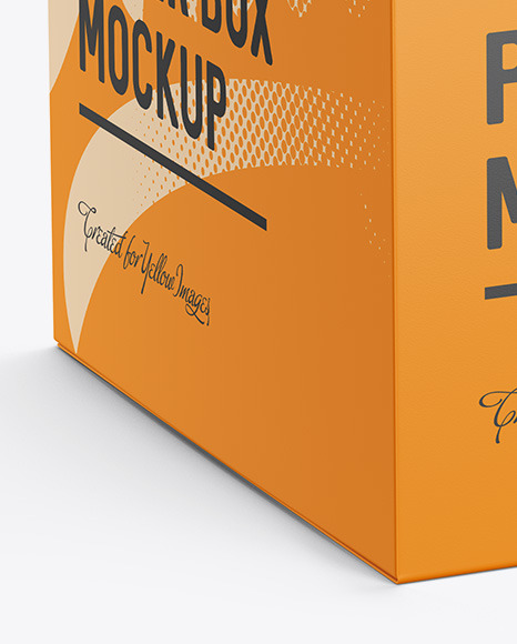 Paper Box Mockup - Halfside View