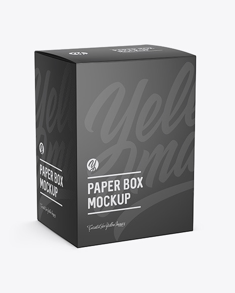 Paper Box Mockup - Halfside View Paper Box Mockup - Halfside View