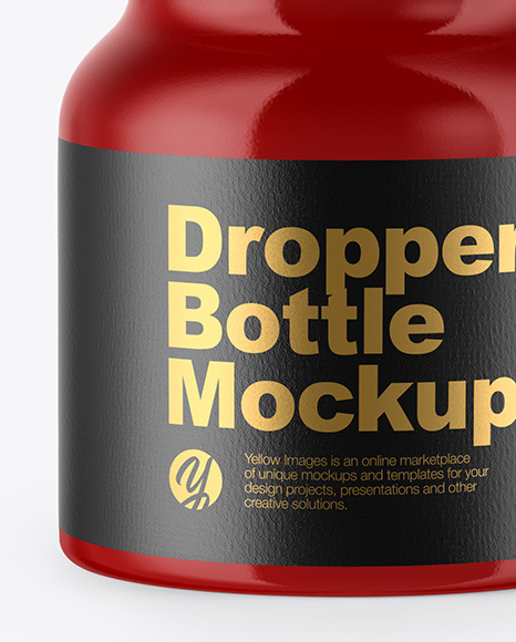 5ml Glossy Dropper Bottle Mockup